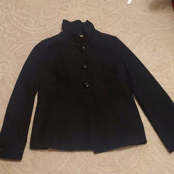 Womens Black Wool Jacket - Picture 1 of 1